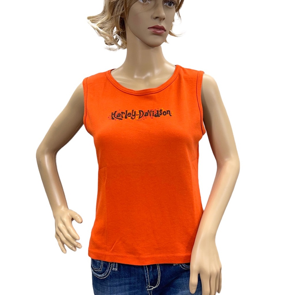 HARLEY-DAVIDSON Orange Women’s Tank Top Size Medium
